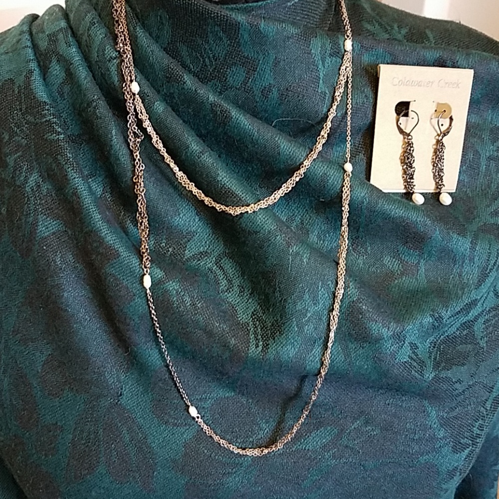 CWC delicate silver and pearl set - Picture 3 of 5